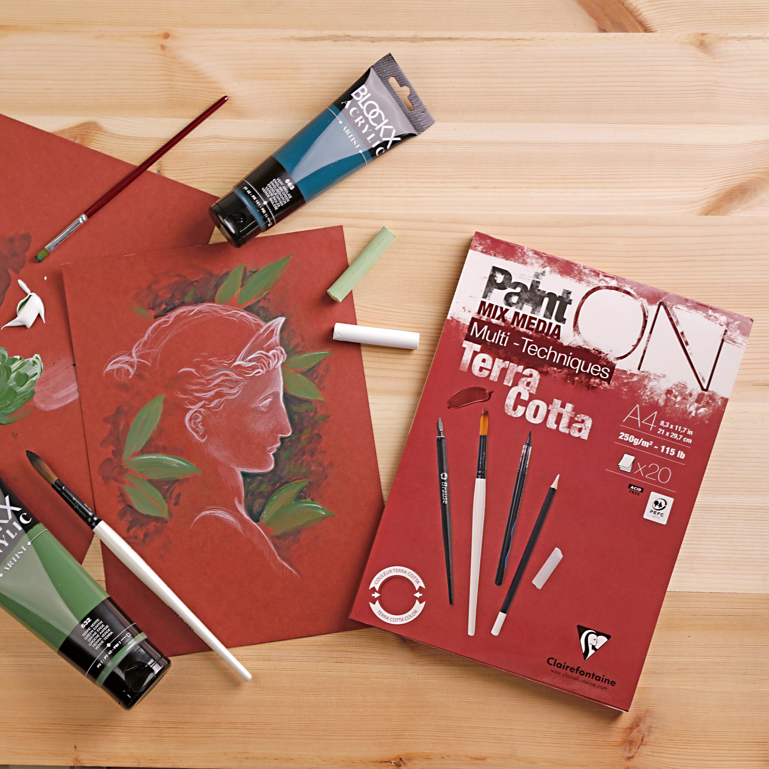 Paint ON Terrakotta Multitechnik-Papier